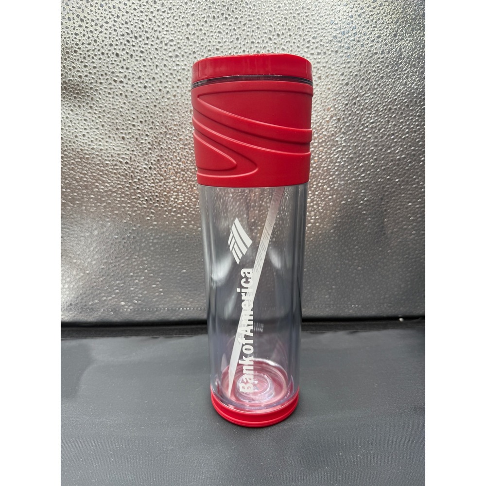 NWT MELROSE Double Wall Acrylic Tumbler Red Bank of America 16oz